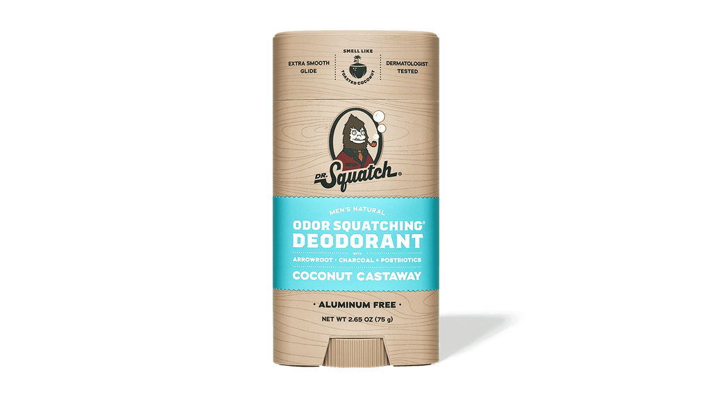 Dr. Squatch Coconut Castaway Deodorant packaging