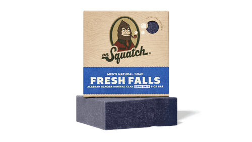 Dr. Squatch Fresh Falls bar soap packaging