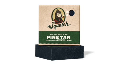 Dr. Squatch Pine Tar bar soap packaging