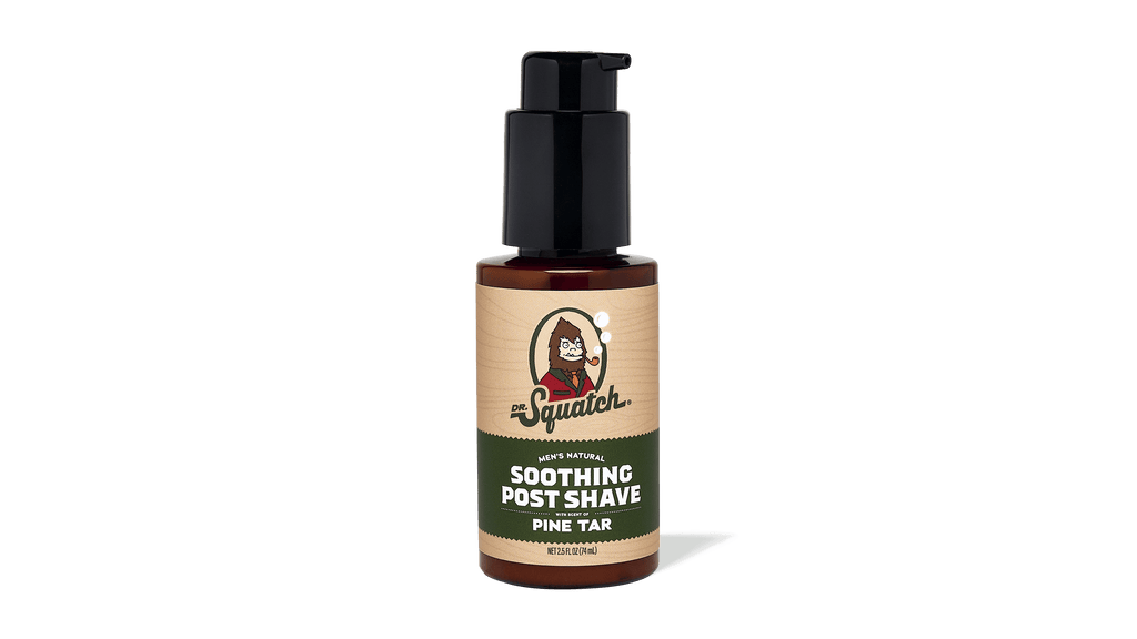 Dr. Squatch Soothing Post Shave Pine Tar post-shave product packaging
