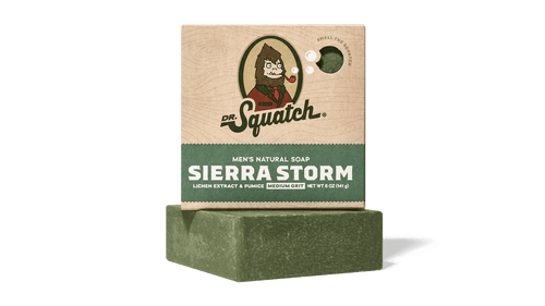 Dr. Squatch Sierra Storm bar soap packaging